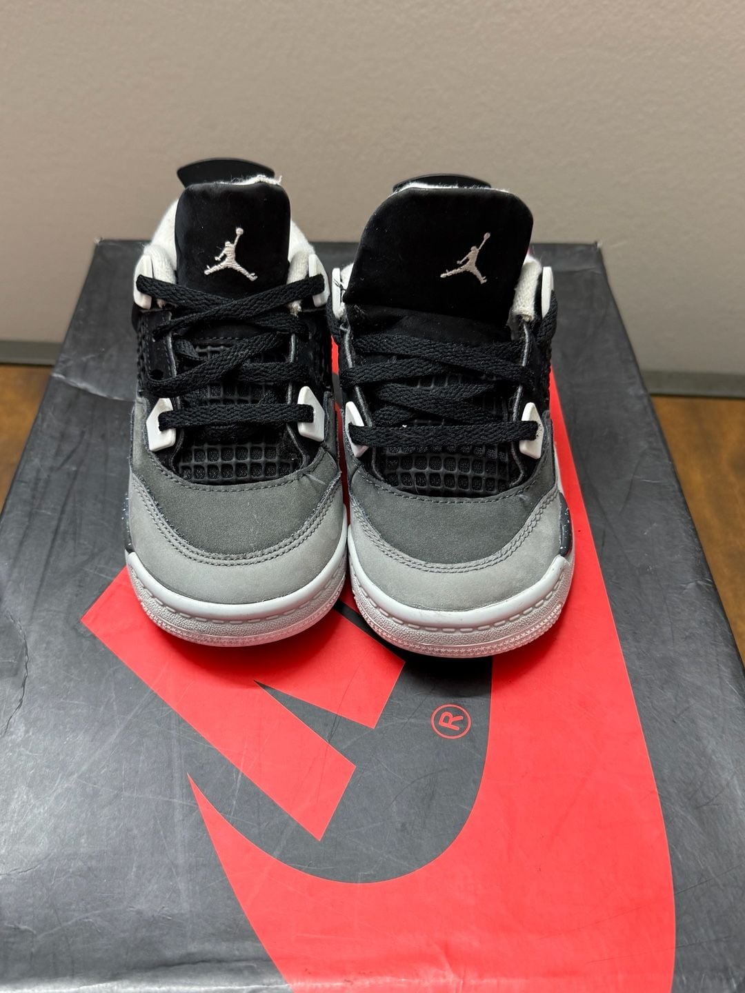 Jordan 4 Retro TD 'Fear' Toddler Black White Anthracite 2