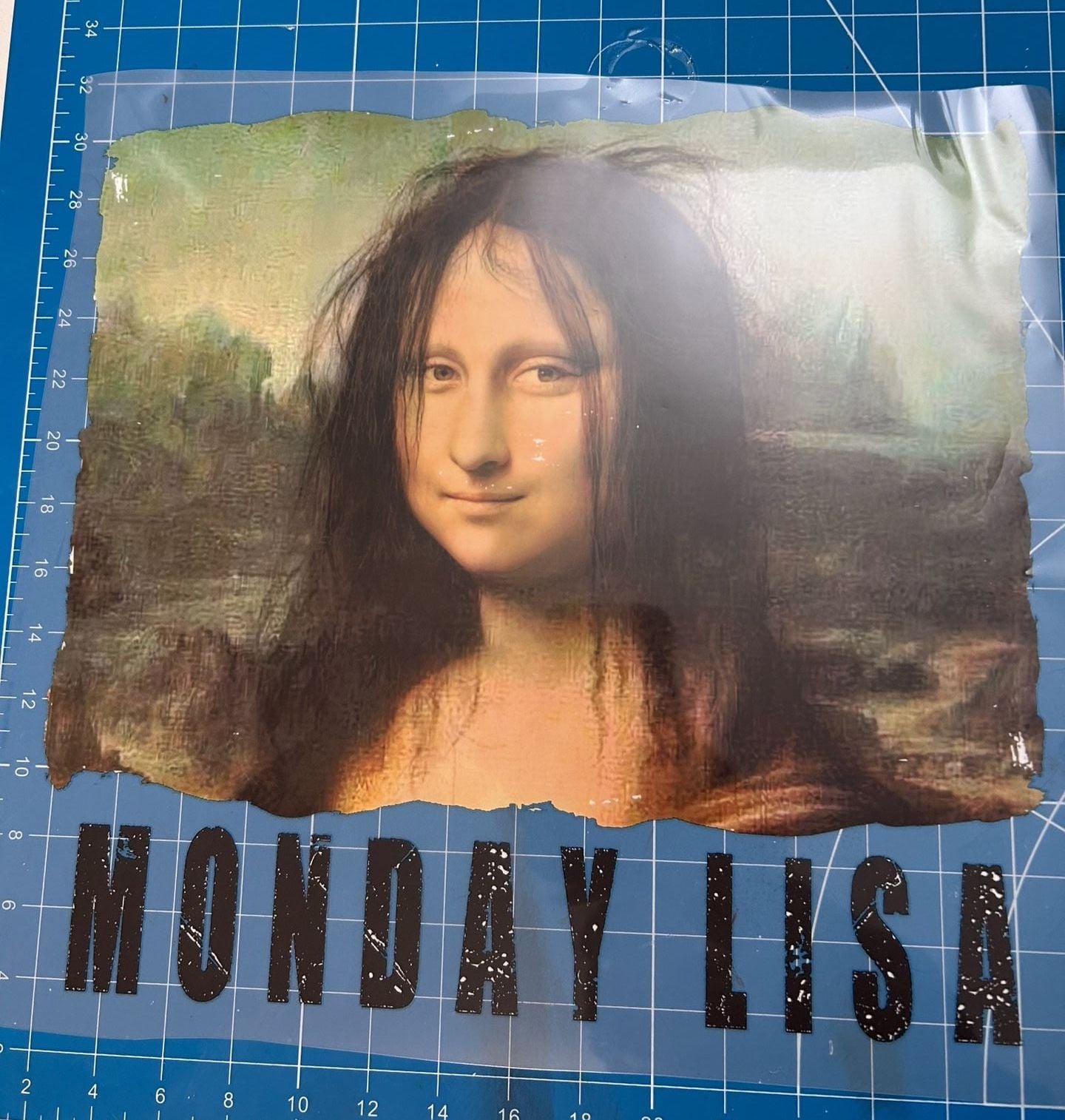 Monday Lisa Mona Lisa Screen Print 11” 1