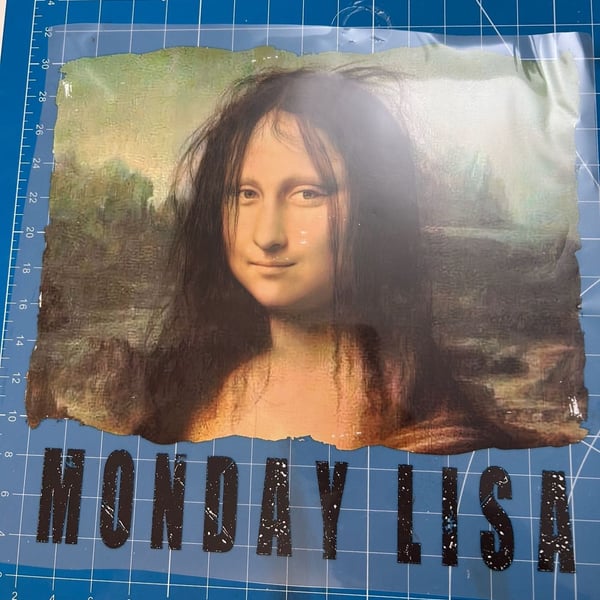 Monday Lisa Mona Lisa Screen Print 11”