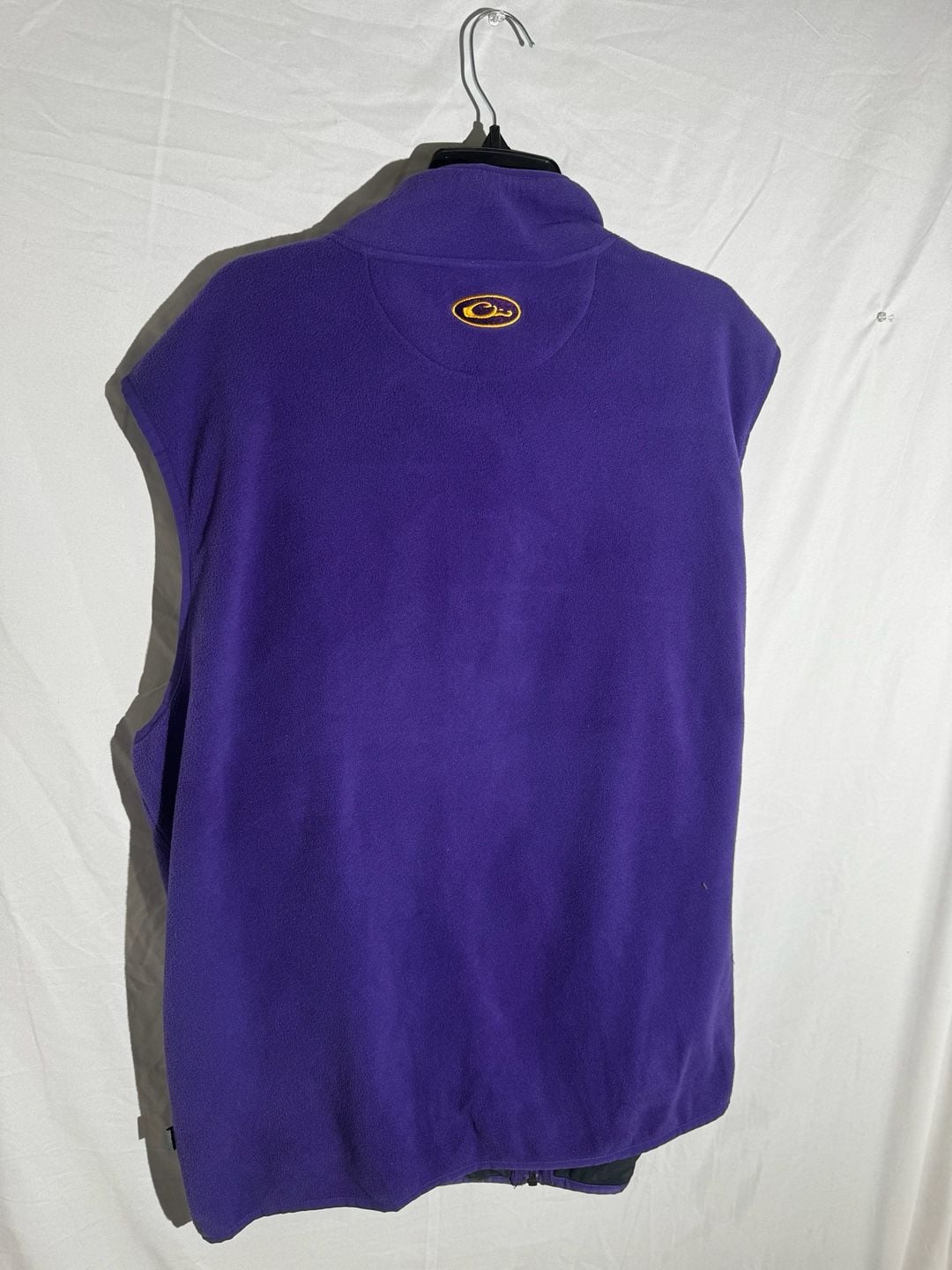 Drake Waterfowl Mens Vest LSU Fleece Full Zip Hunting Camp Gorpcore Purple XL 7