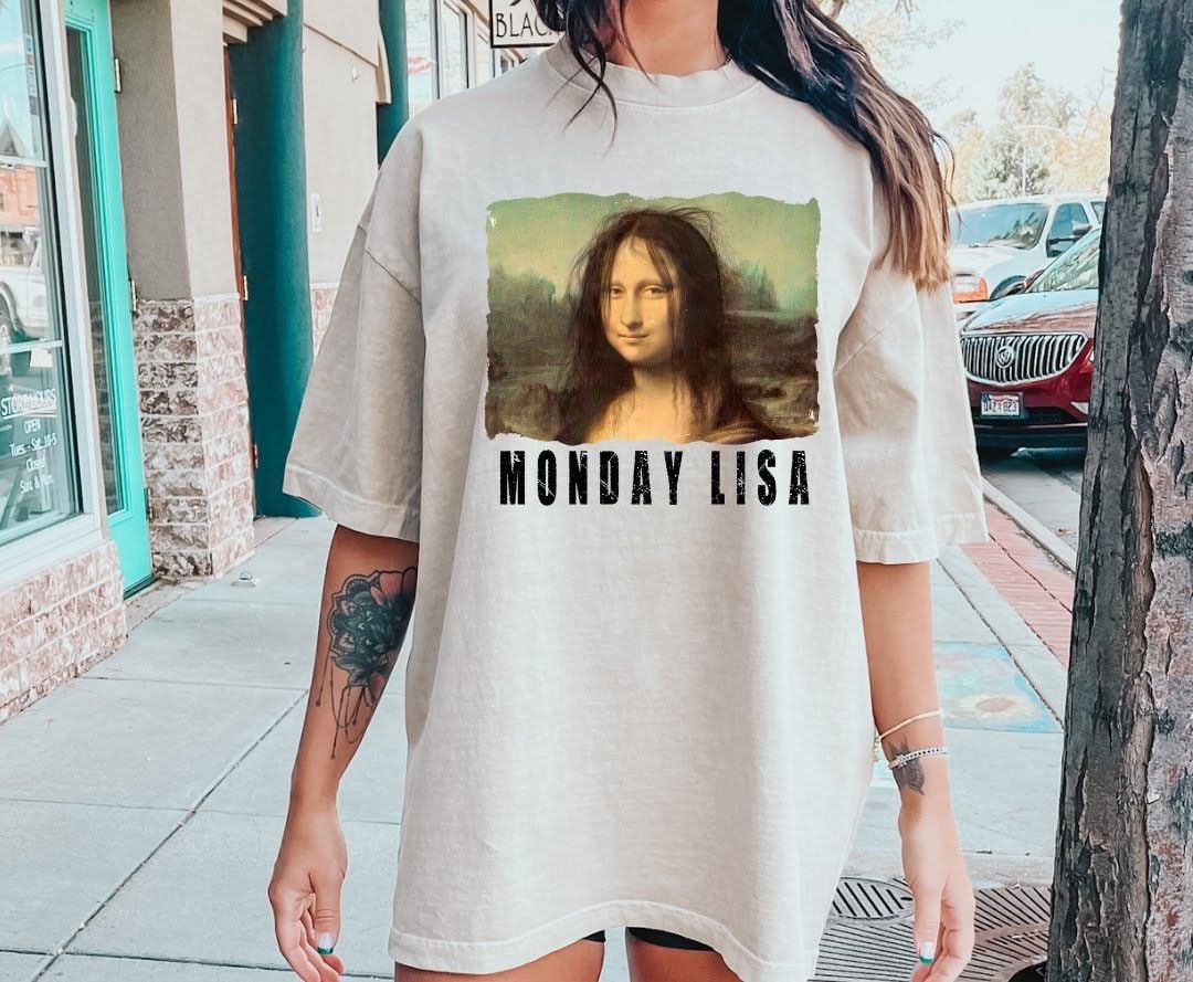 Monday Lisa Mona Lisa Screen Print 11” 3