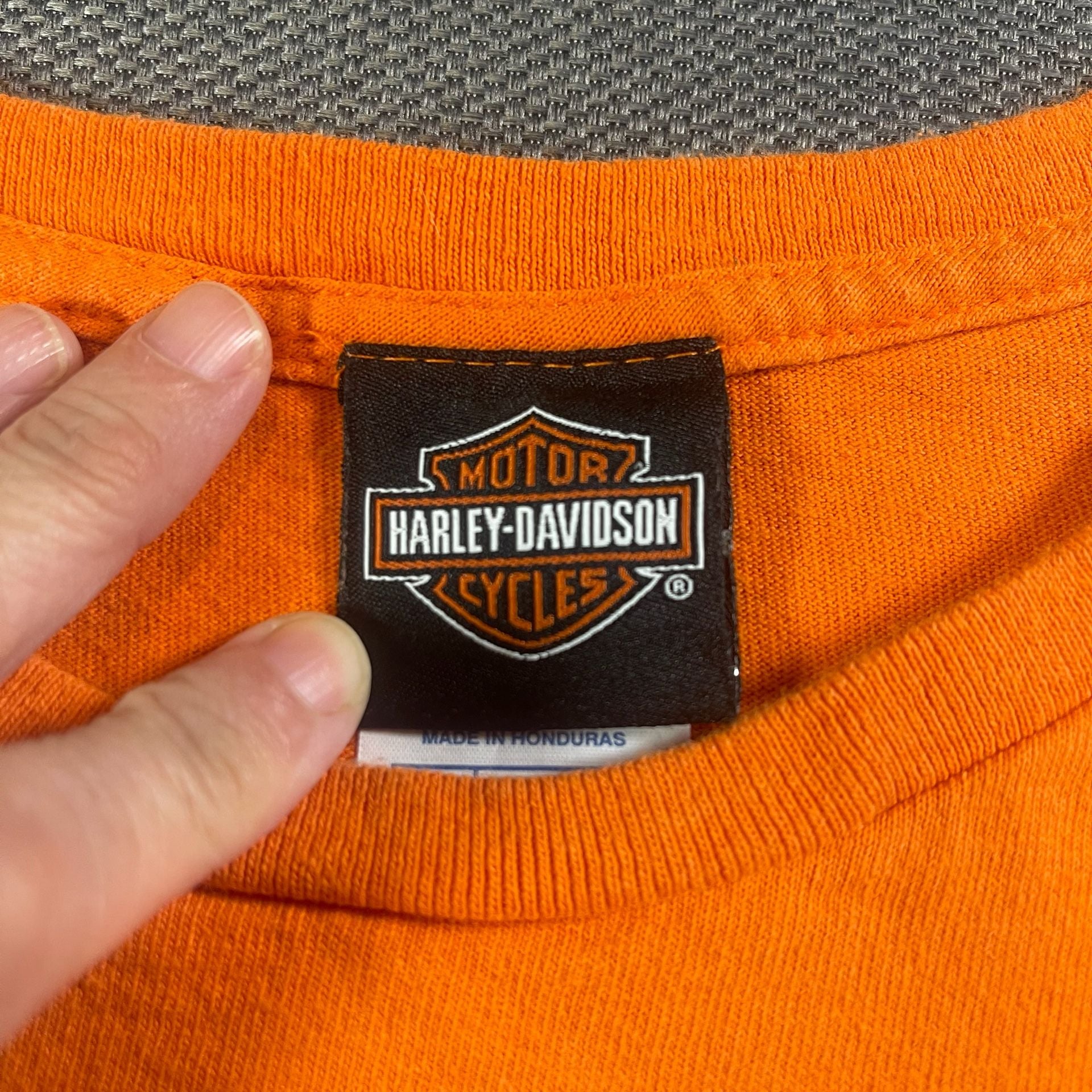 Harley-Davidson Javelina Boerne Texas Orange Pocket T-Shirt 7