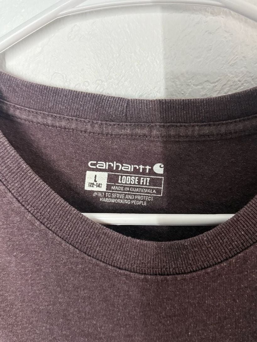 Carhartt Loose Fit Pocket T-Shirt Size L Gray Heather Short Sleeve Workwear 4