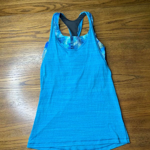 Lululemon Twist & Toil Tank Blue Heathered