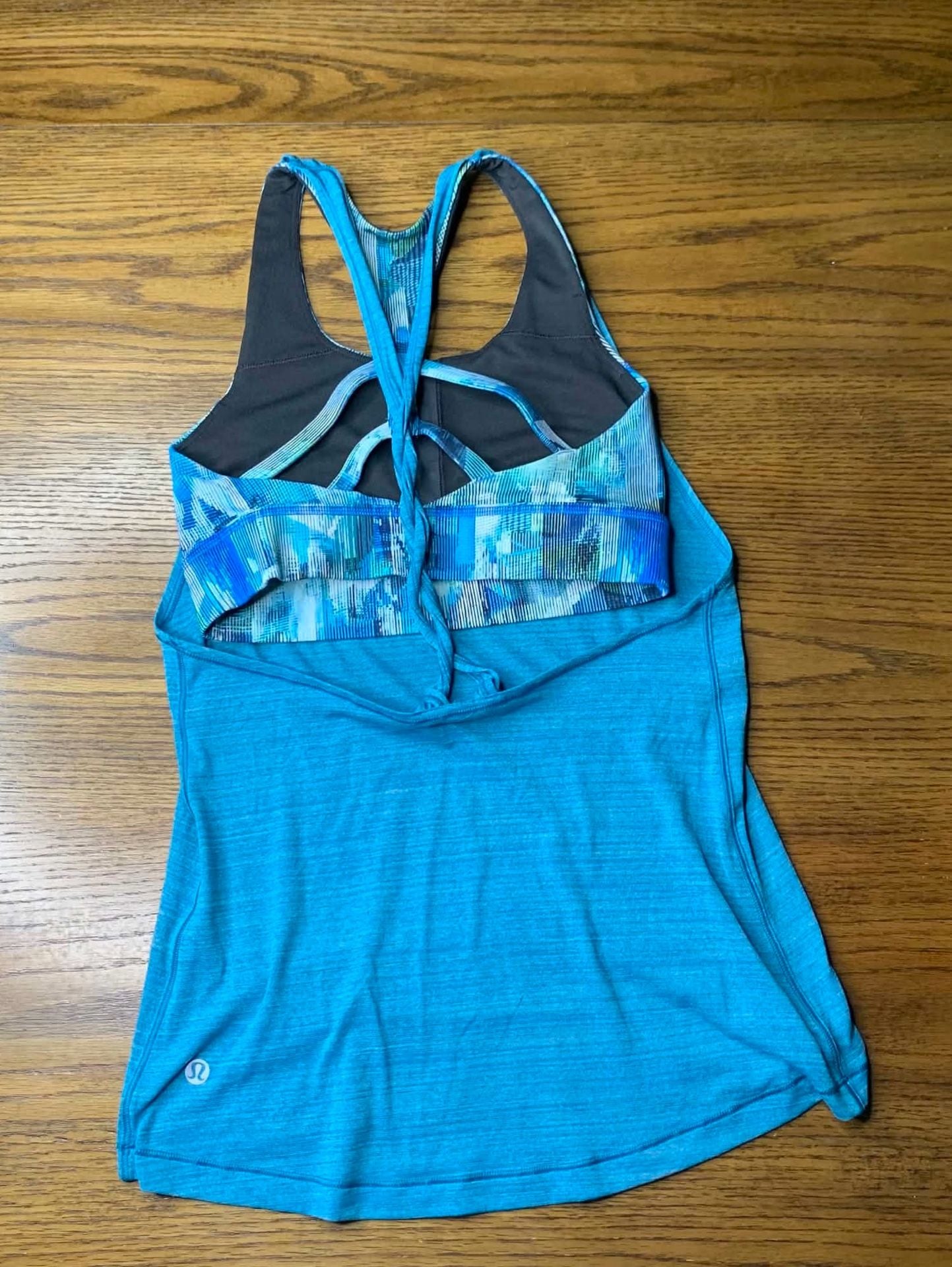 Lululemon Twist & Toil Tank Blue Heathered 8