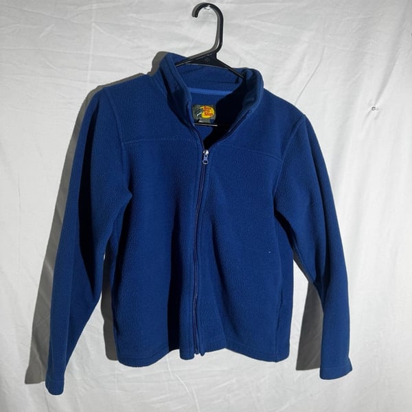 Bass Pro Shops Kids Jacket Fleece Full Zip Hunting Hiking Gorpcore Blue Large