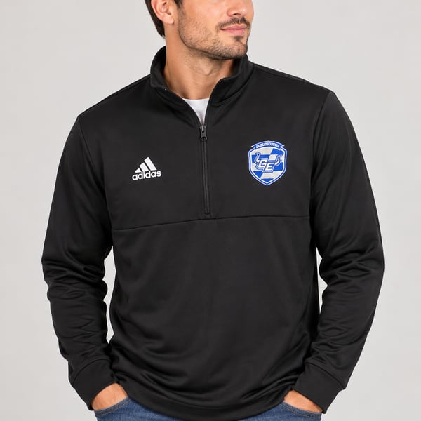 Adidas Gardner Edgerton 1/4 Zip Pullover Black Blue Training Top