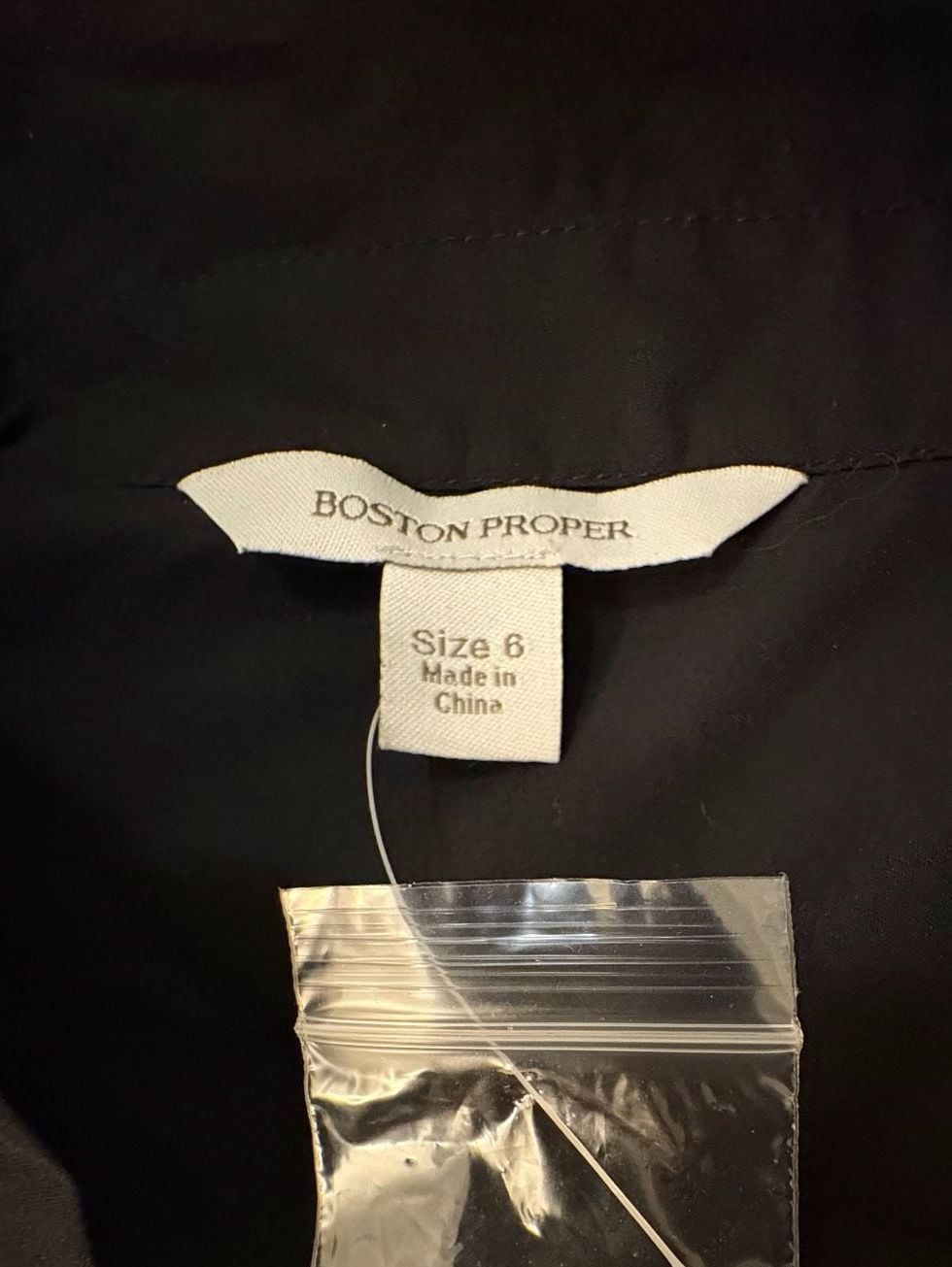 Boston Proper Black Button-Down Shirt Bodysuit Size 6 3