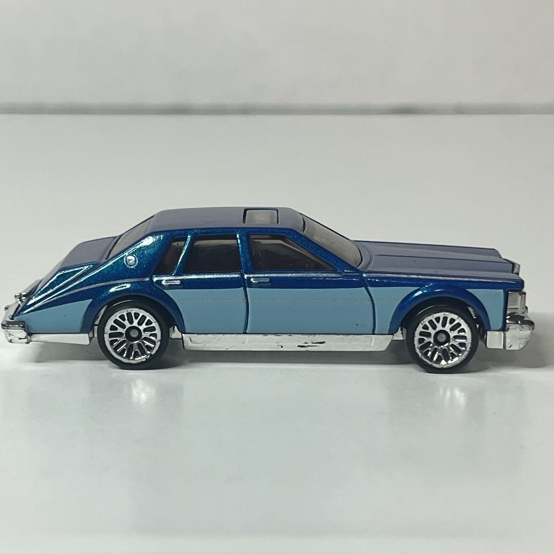 Hot Wheels '82 Cadillac Seville Blue Diecast Toy Car 4