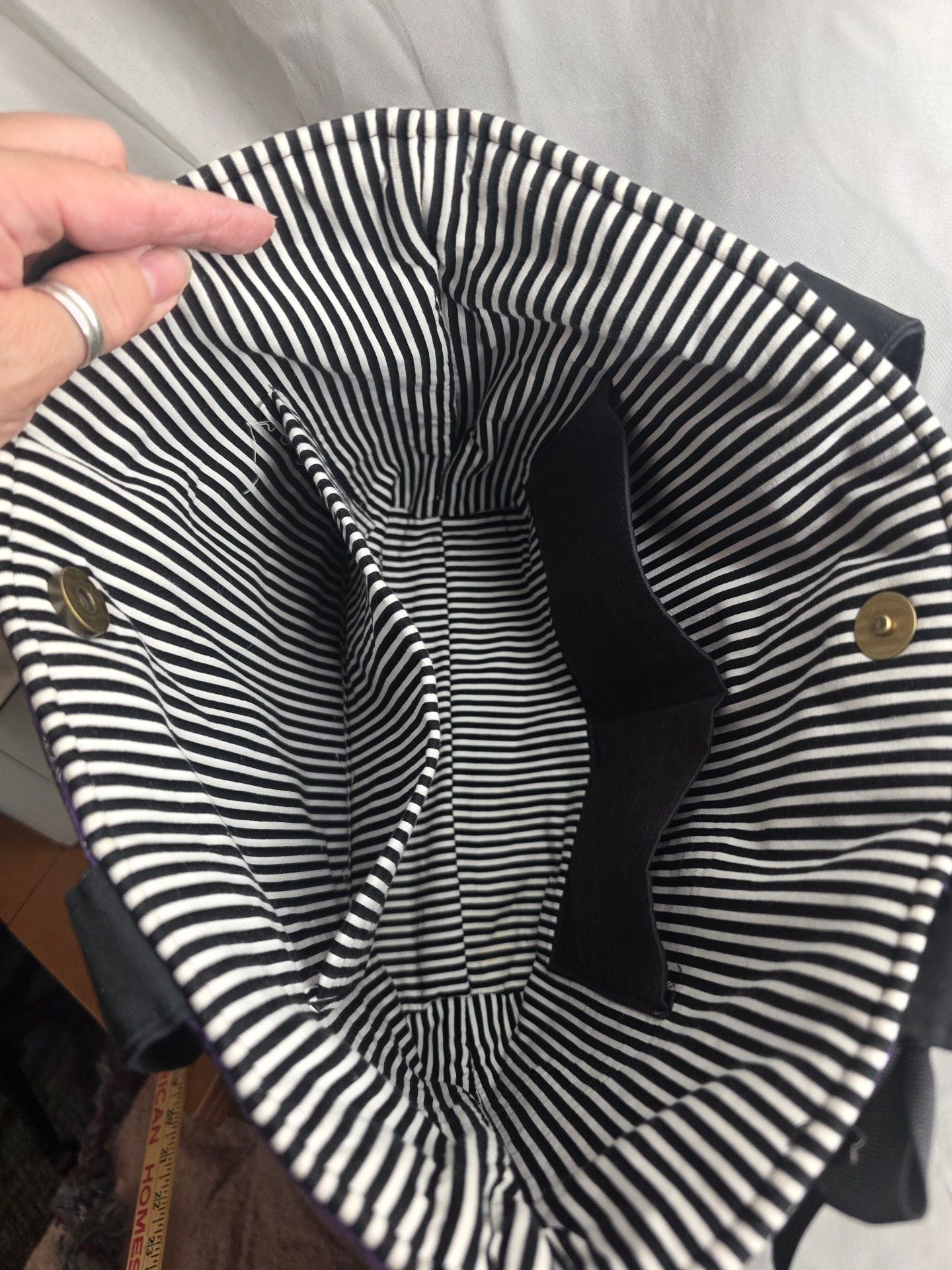 The Nightmare Before Christmas Tote Bag Purple Black Bow 6