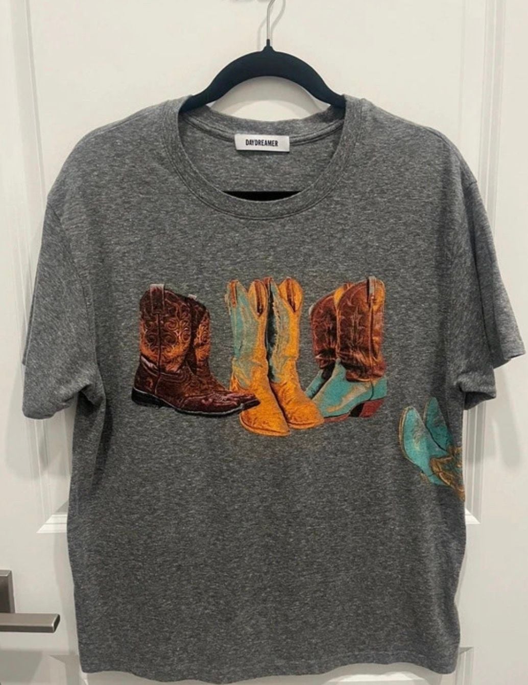 Daydreamer Kick Off Your Boots Graphic Tee Gray 2