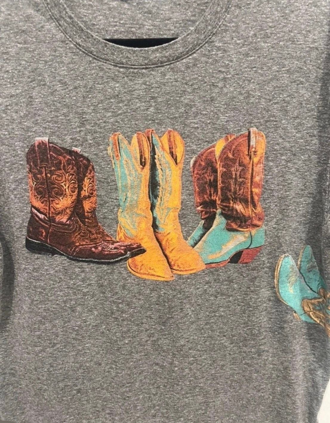 Daydreamer Kick Off Your Boots Graphic Tee Gray 3