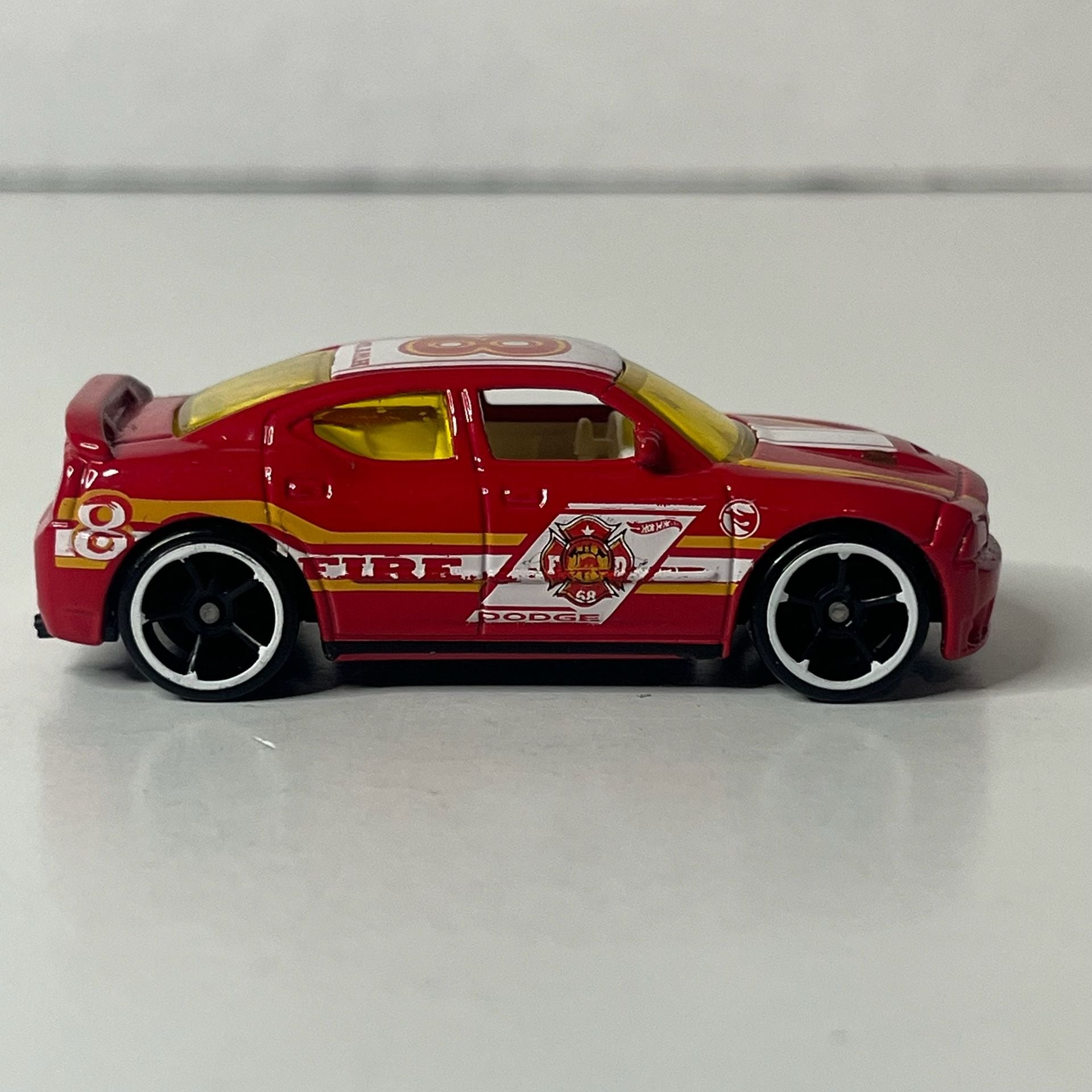 Hot Wheels Dodge Charger SRT8 Fire Department Treasure Hunt Red 4