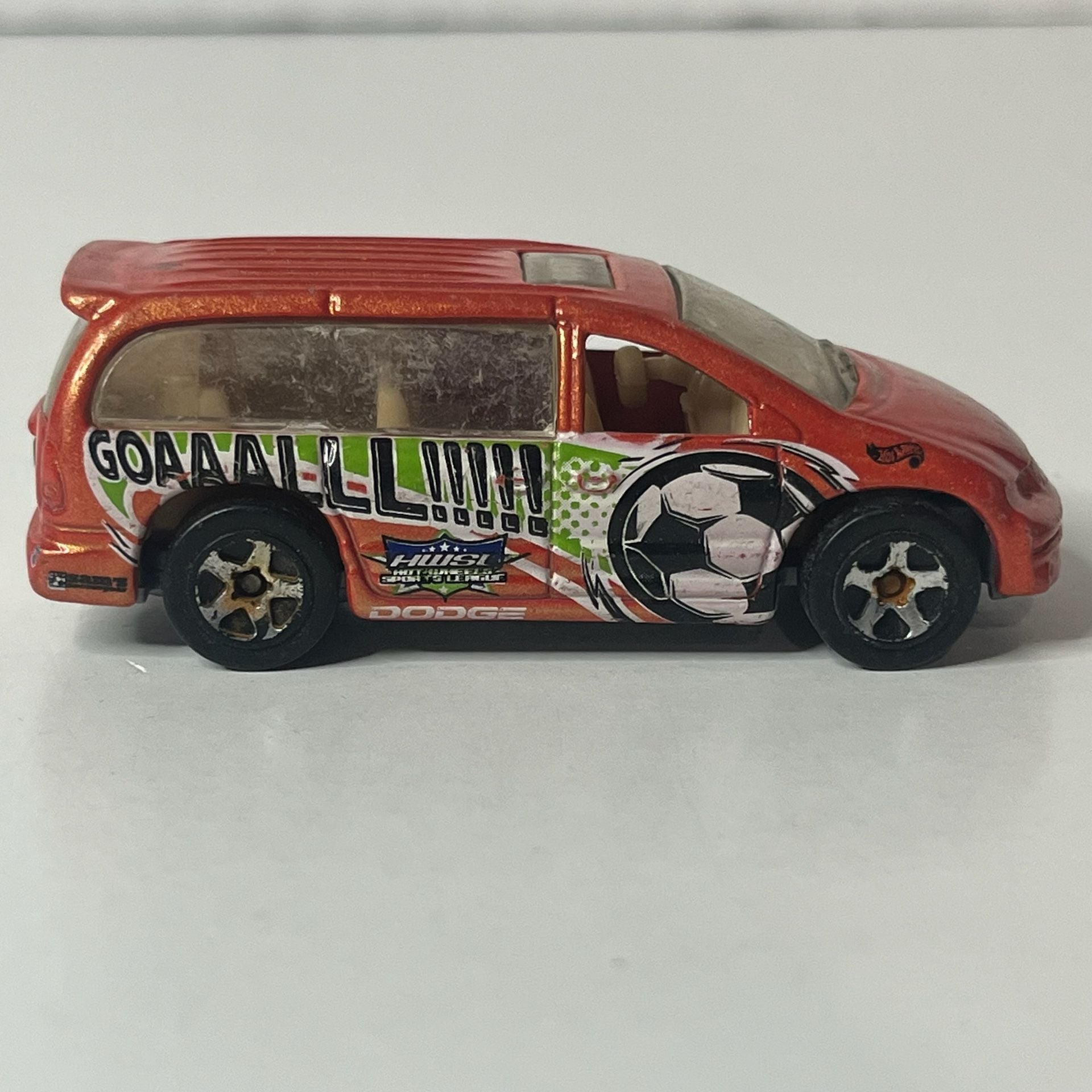 Hot Wheels Dodge Caravan GOAAALLL Soccer Theme Diecast Toy Car 4