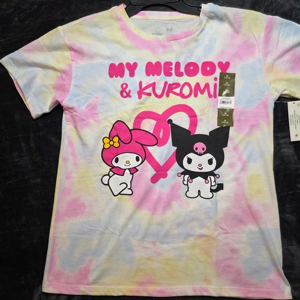 Sanrio My Melody And Kuromi Tie Dye Graphic T-Shirt XL