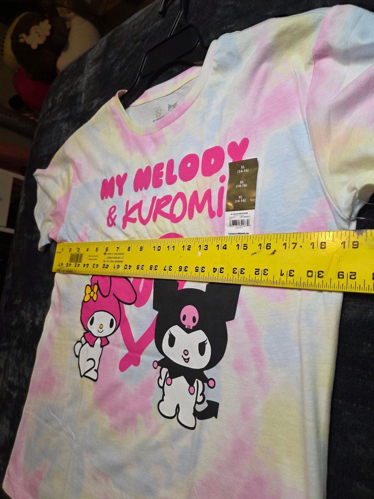 Sanrio My Melody And Kuromi Tie Dye Graphic T-Shirt XL 7