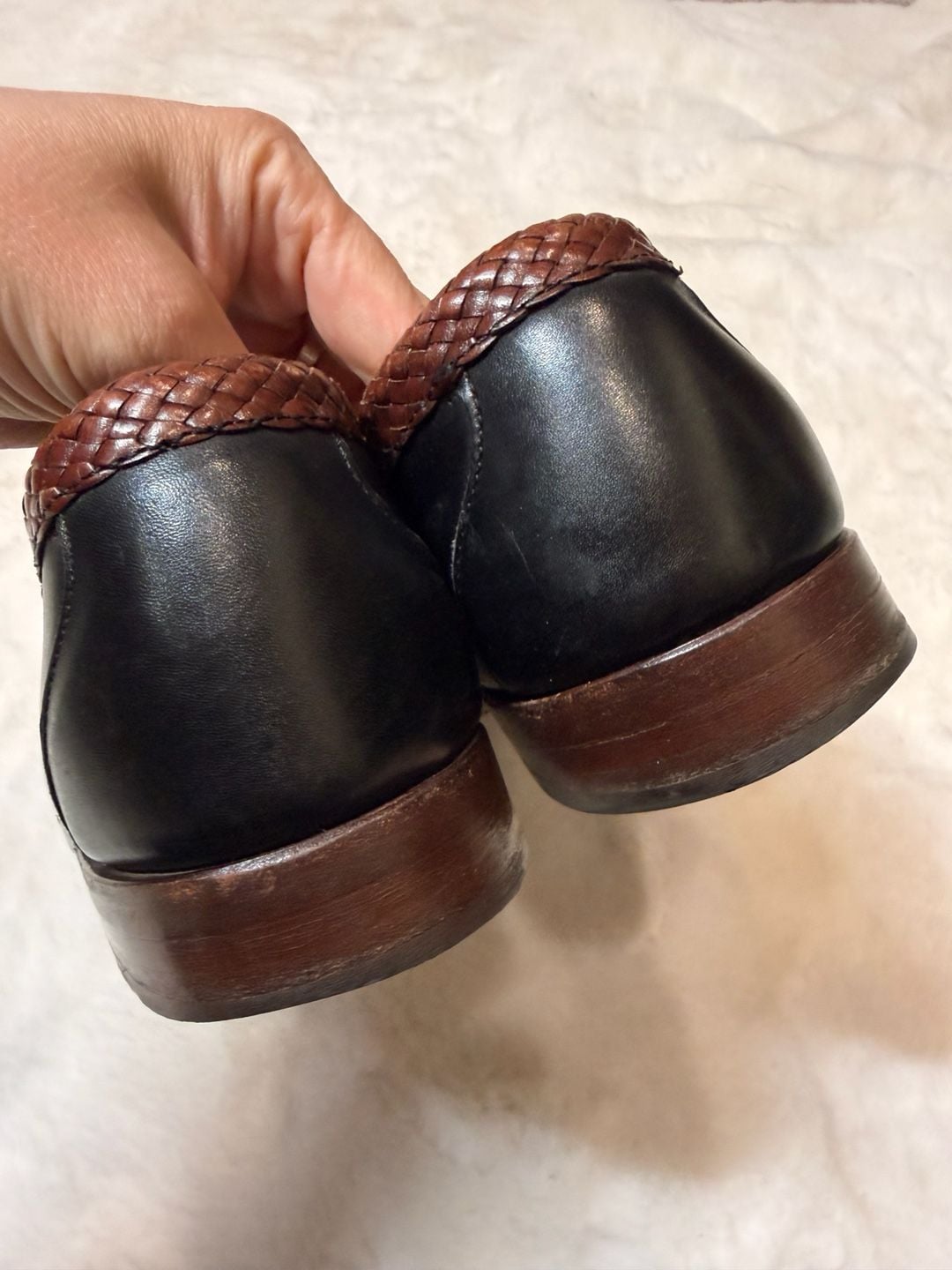 Allen Edmonds Maxfield Black Brown Leather Tassel Loafers Size 10.5 8