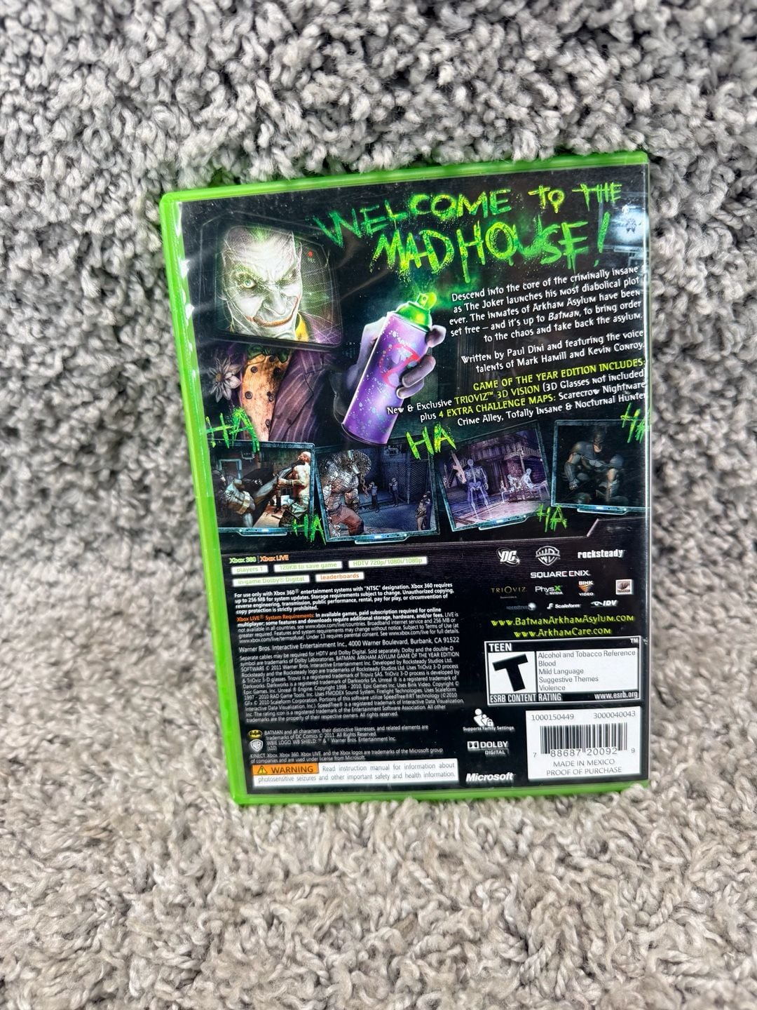 WB Games Batman Arkham Asylum Game of the Year Edition Xbox 360 2
