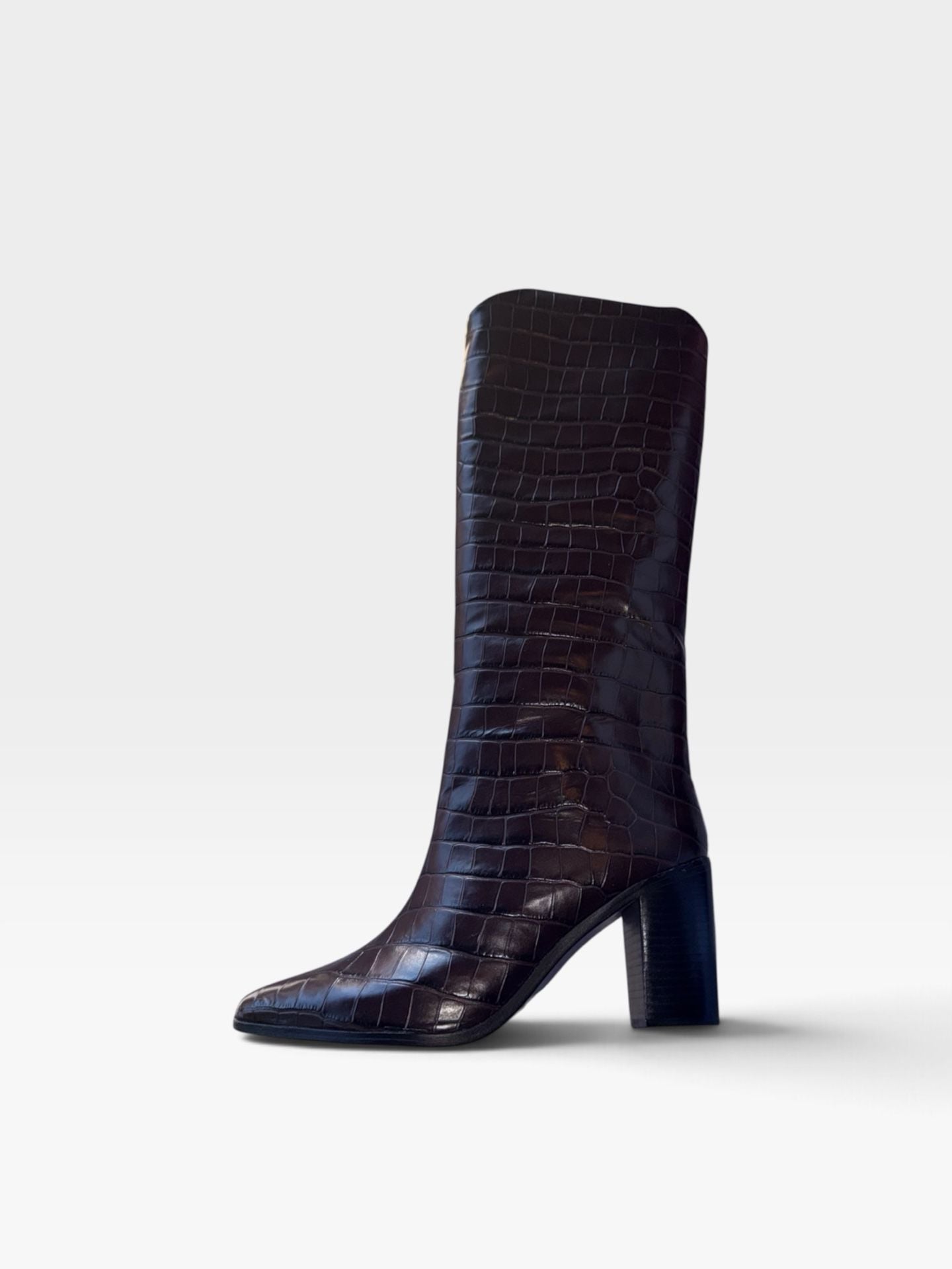 New in Box Schutz Analeah Leather High-Heel Boots size 9B 6