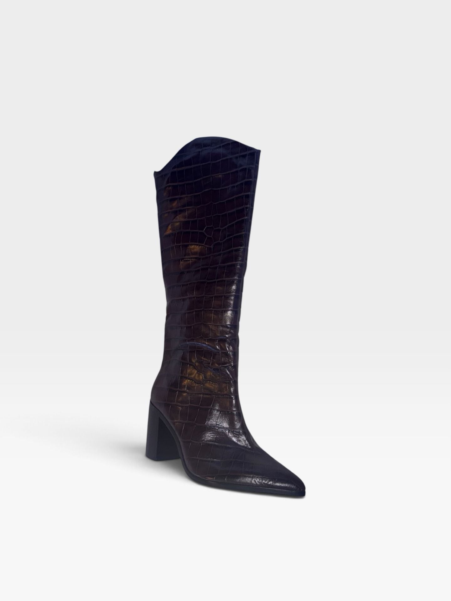 New in Box Schutz Analeah Leather High-Heel Boots size 9B 7