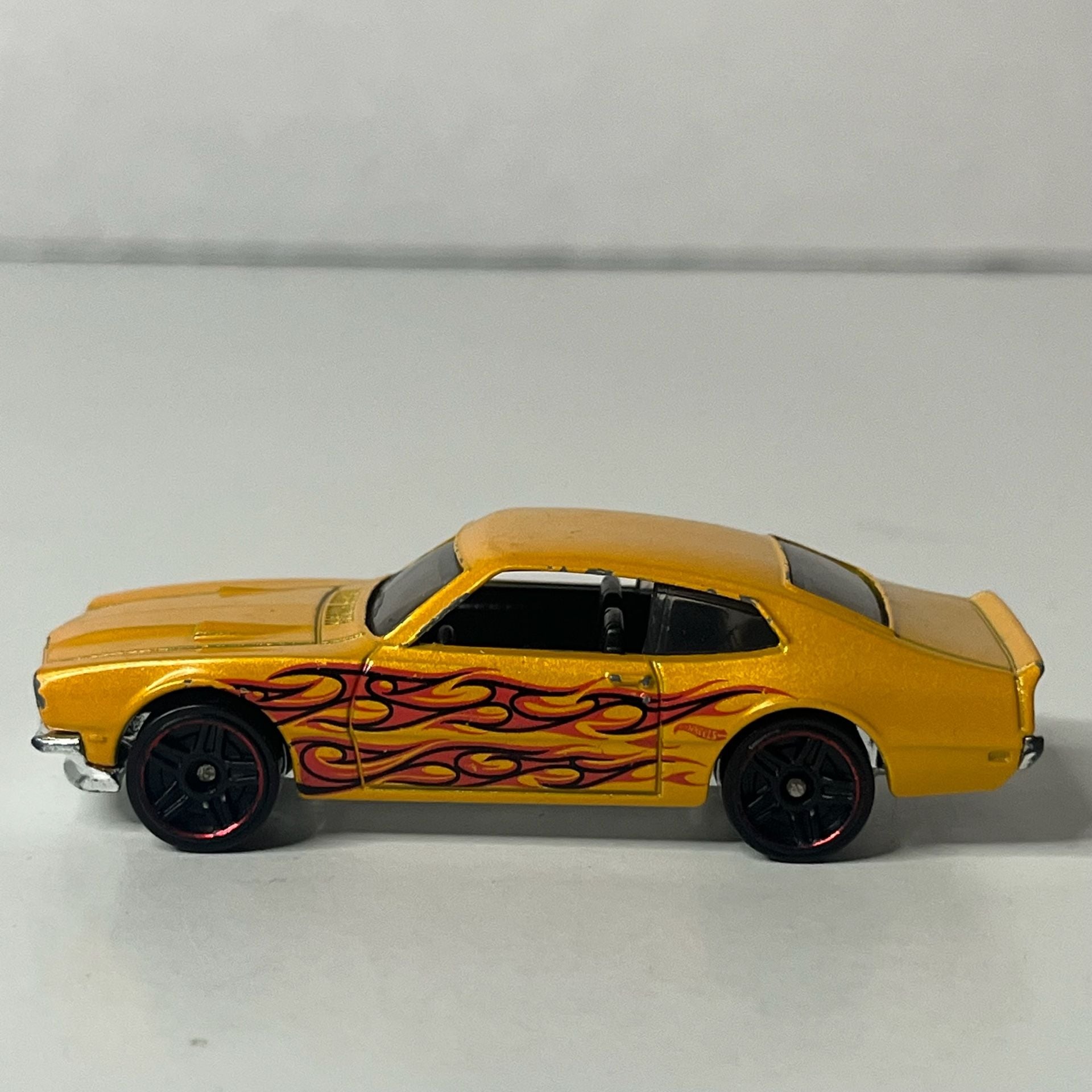 Hot Wheels 71 Maverick Grabber Yellow Flames Diecast Car 2