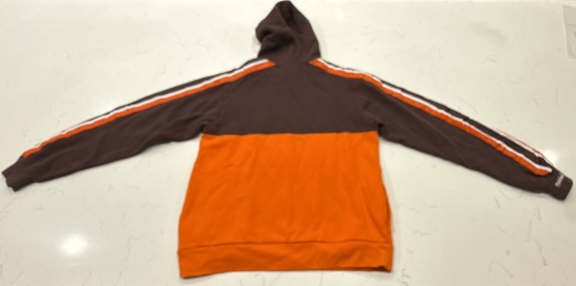 Mitchell & Ness Cleveland Browns Hoodie Size M Brown Colorblocked 10