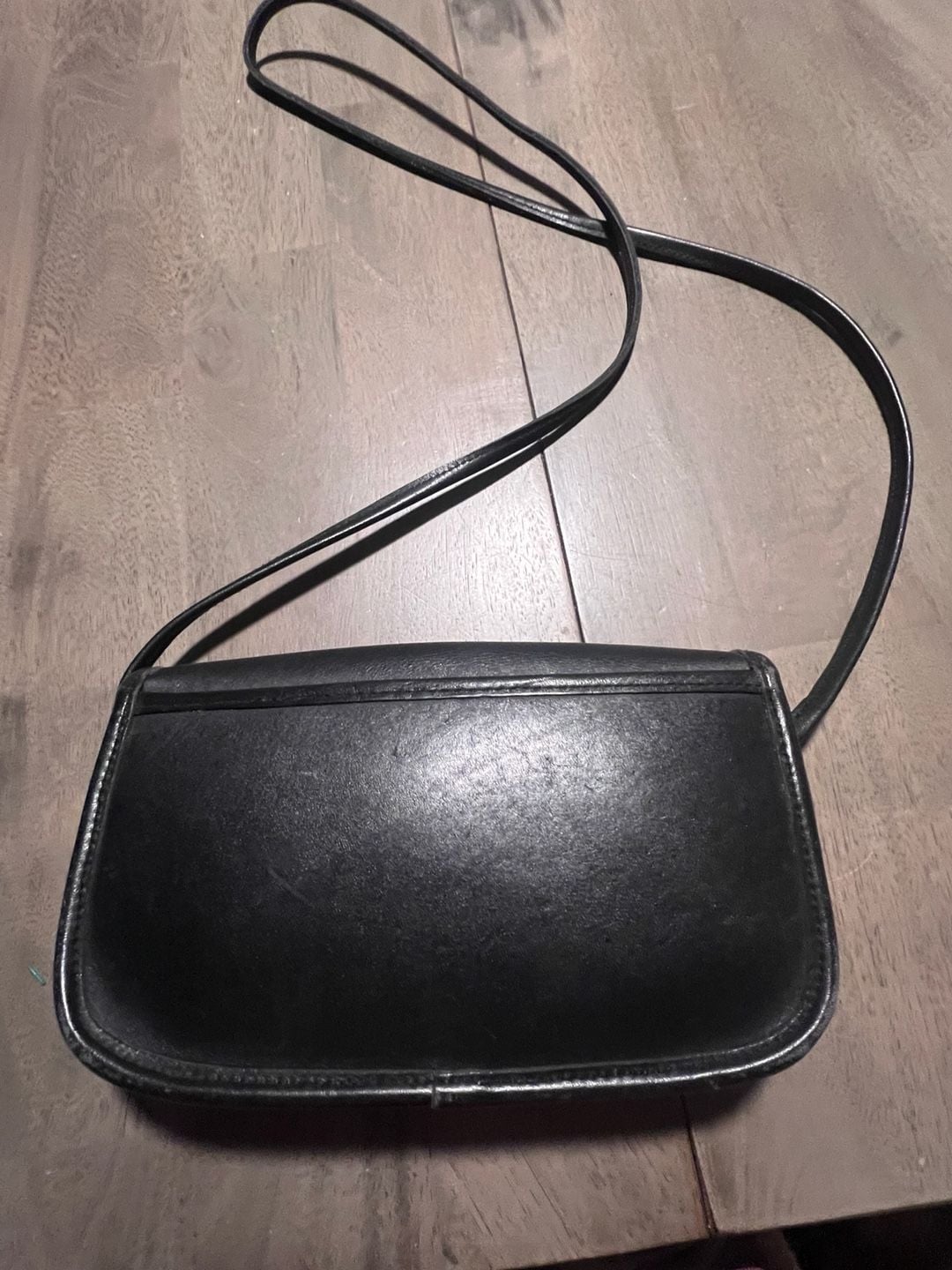 Coach Vintage Dinky Black Leather Crossbody Shoulder Bag 3