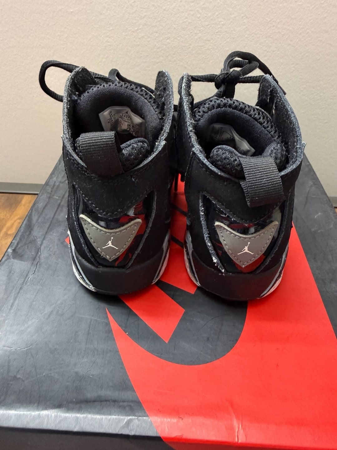 Jordan True Flight Black Suede Youth 3Y Basketball Shoes 5