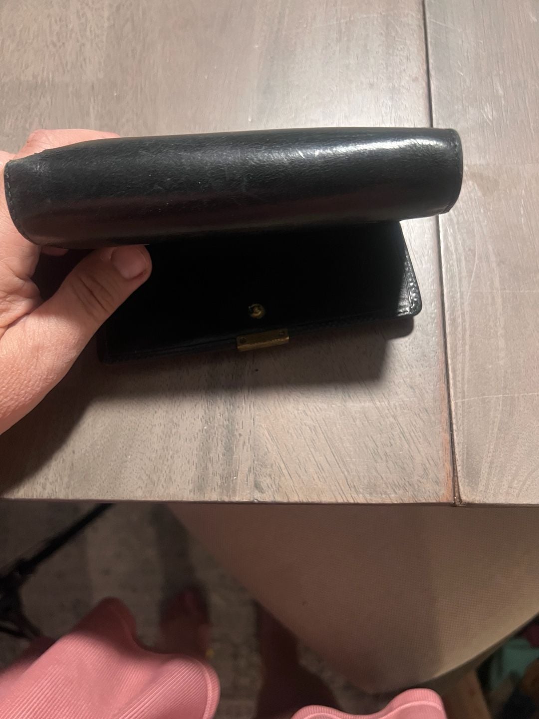 Coach Vintage Lexington Black Leather Trifold Wallet 7