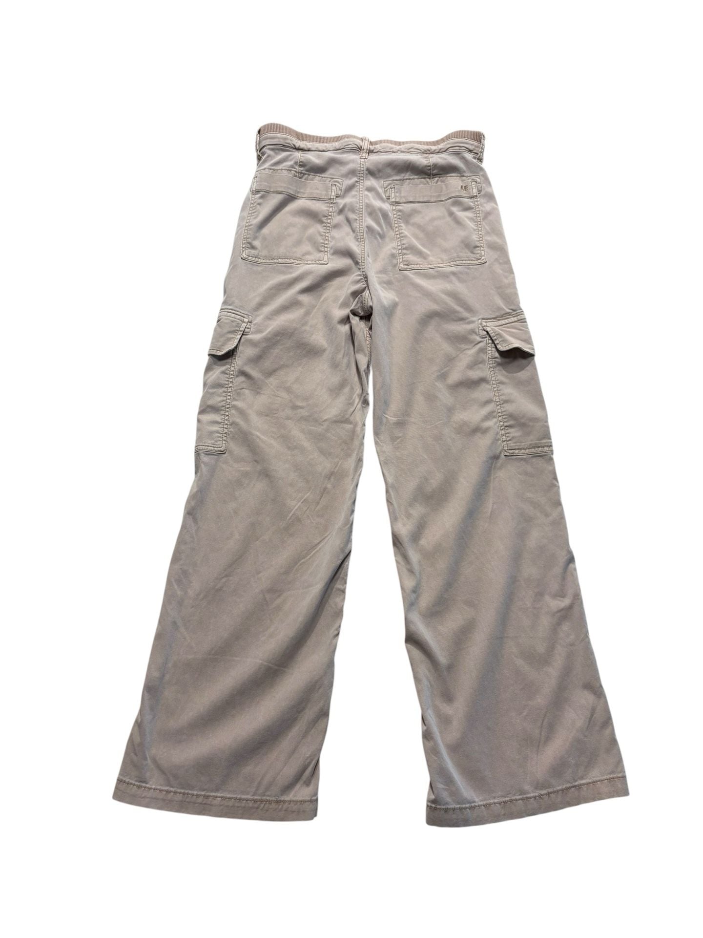 American Eagle Outfitters Cargo Pants Khaki Utility Y2K Wide Leg Size 6 5