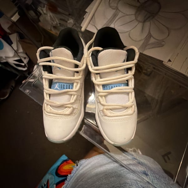 Jordan 11 Low Legend Blue Size 12c White Black Sneaker Shoe