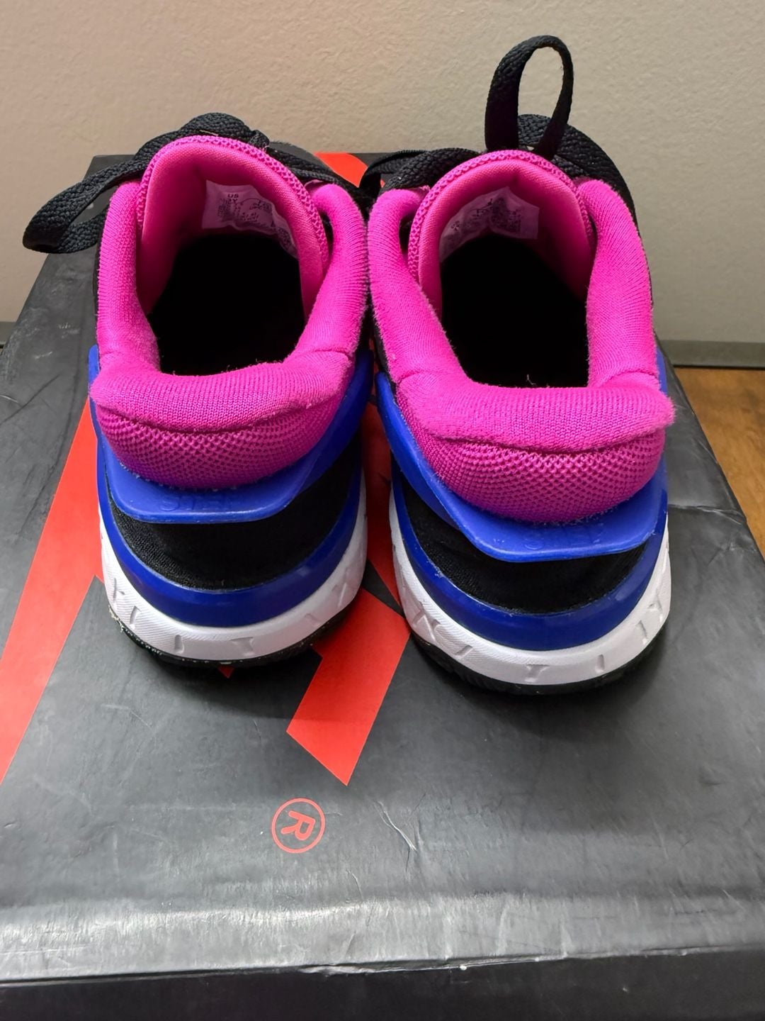 Jordan Day 1 EO Black Pink Blue Youth Basketball Shoes 5