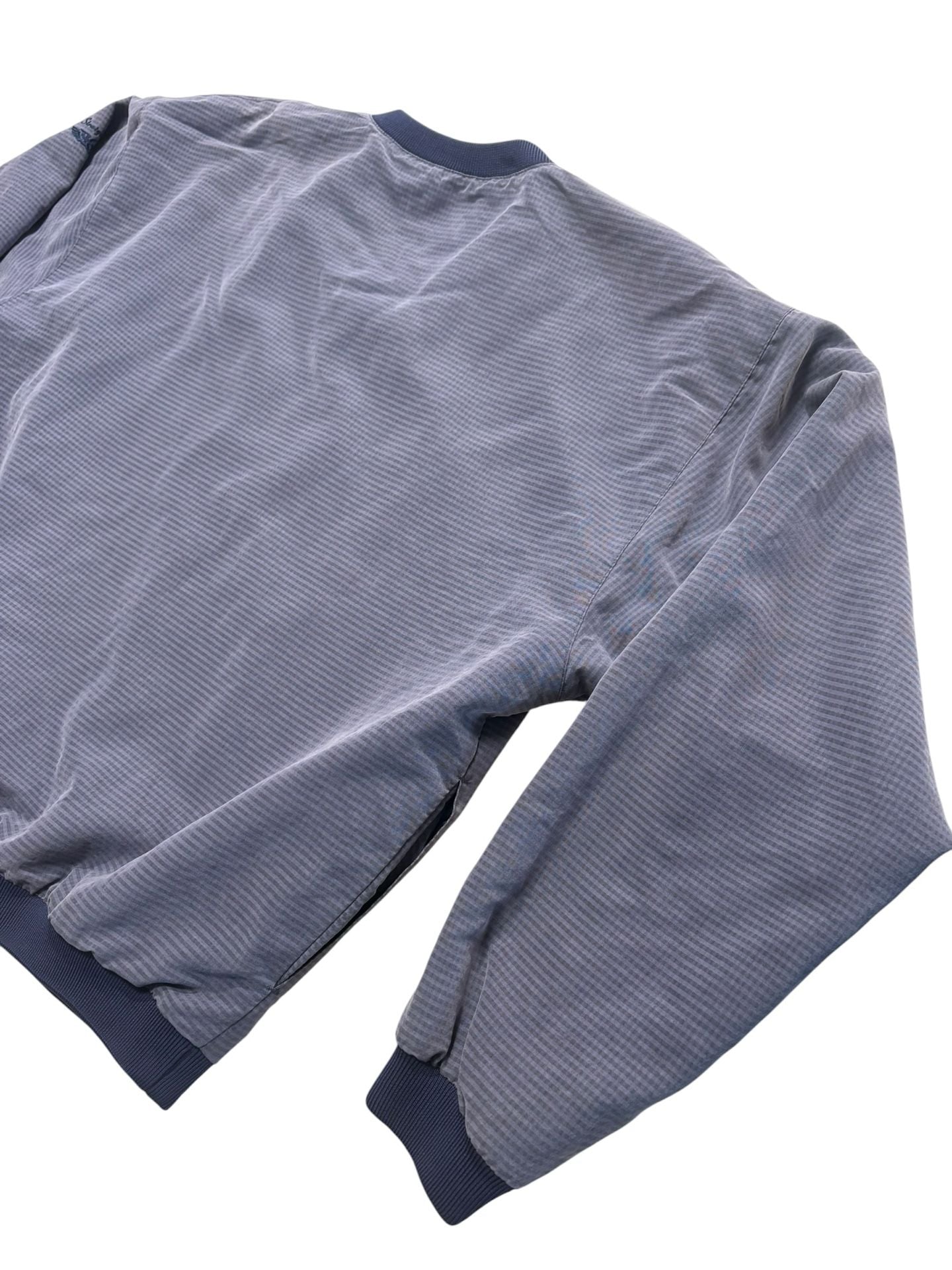 Straight Down Poppy Hills Pebble Beach Pullover Sweatshirt Size L Blue Checkered 5
