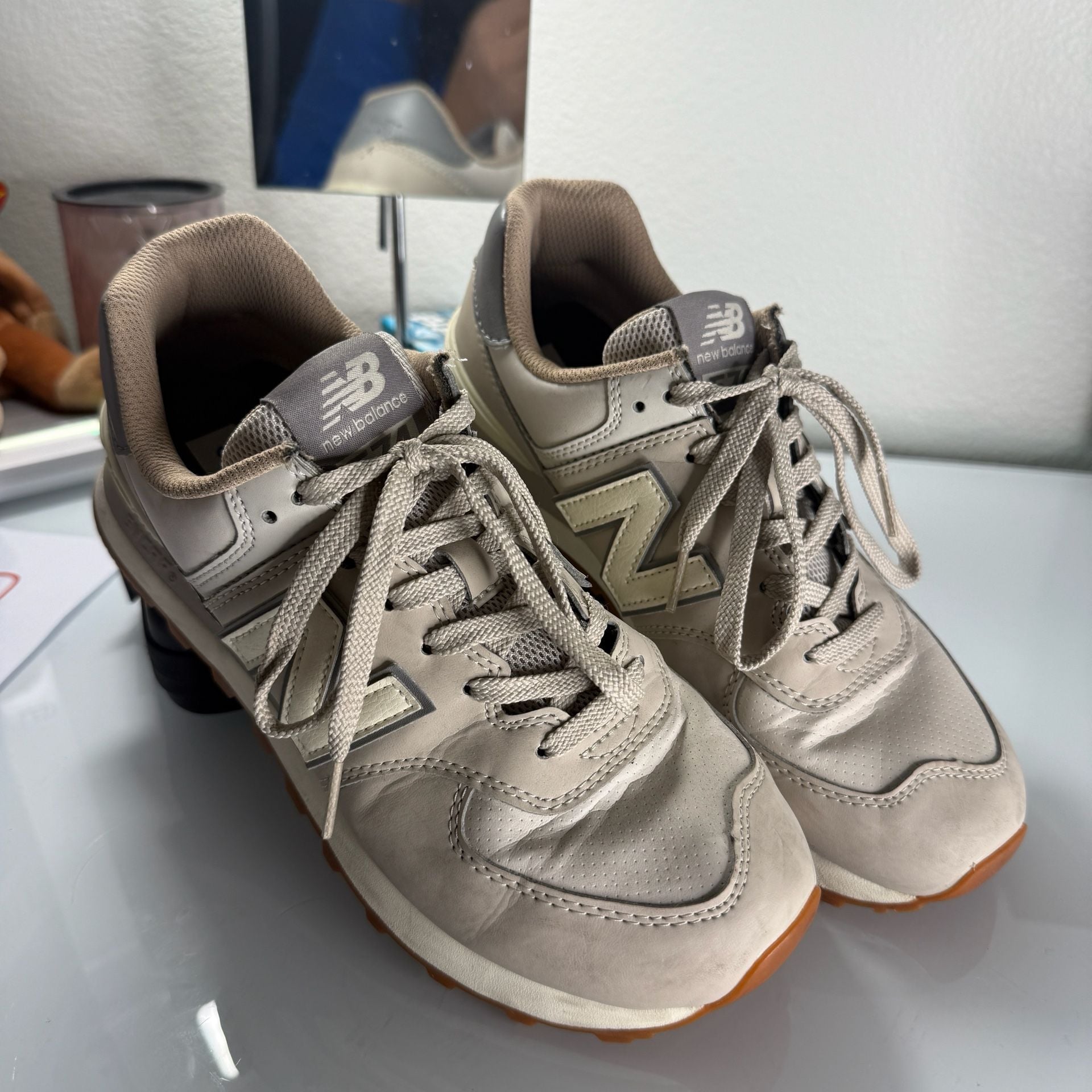 New Balance 574 Timberwolf Angora Size 7.5 Sneakers 7