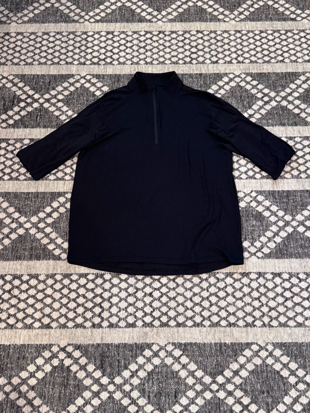 Old Navy Active 4-Way Stretch Quarter Zip Pullover Black Size L 2
