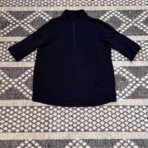 Old Navy Active 4-Way Stretch Quarter Zip Pullover Black Size L