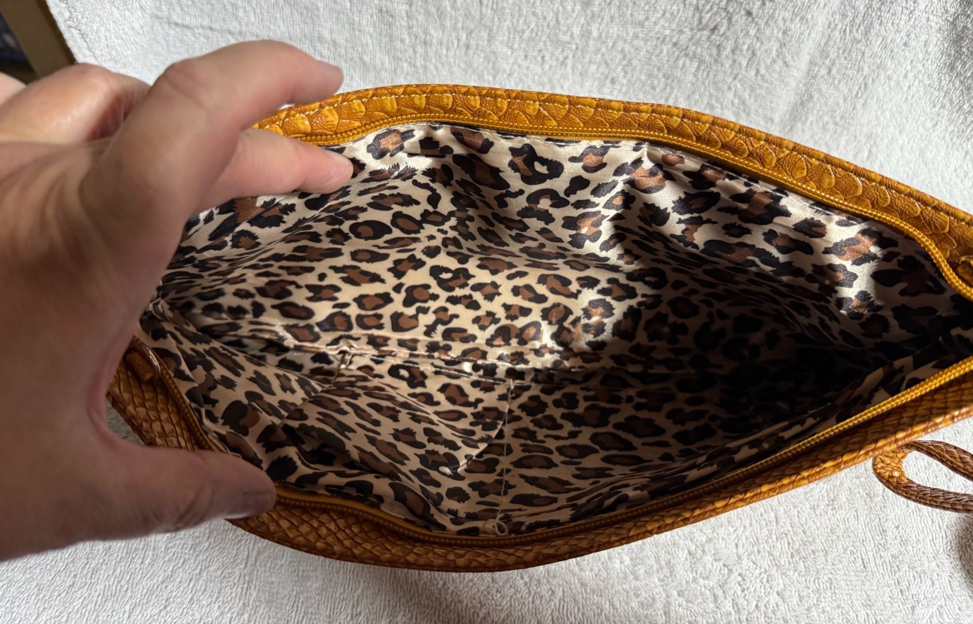 Faux Snakeskin Rhinestone Clutch Bag 5