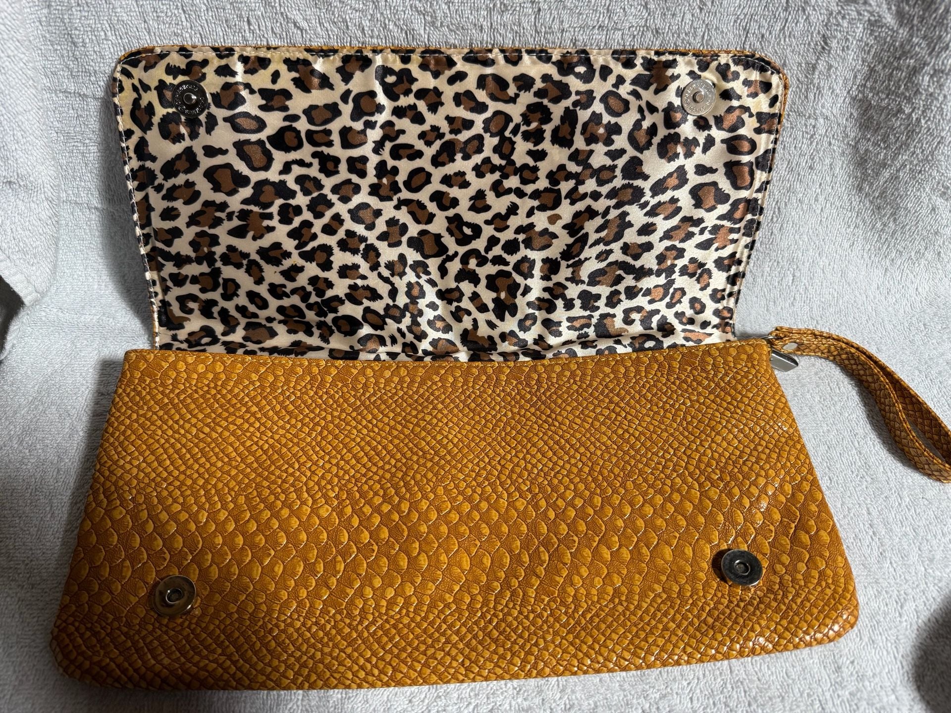 Faux Snakeskin Rhinestone Clutch Bag 7