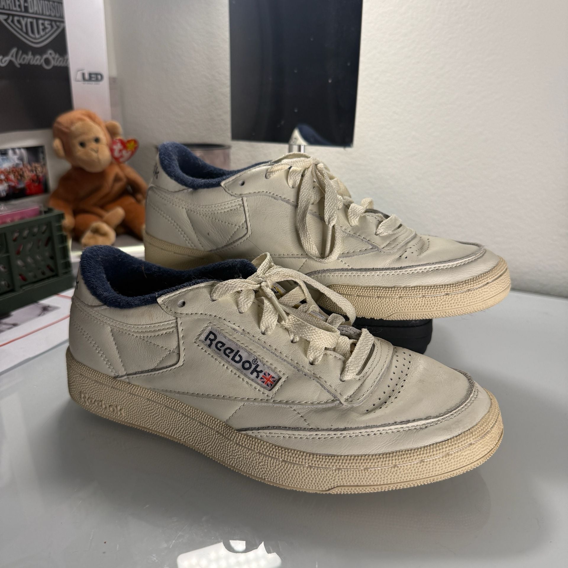 Reebok Club C 85 Size 7 Vintage Chalk White Sneakers With Box 9