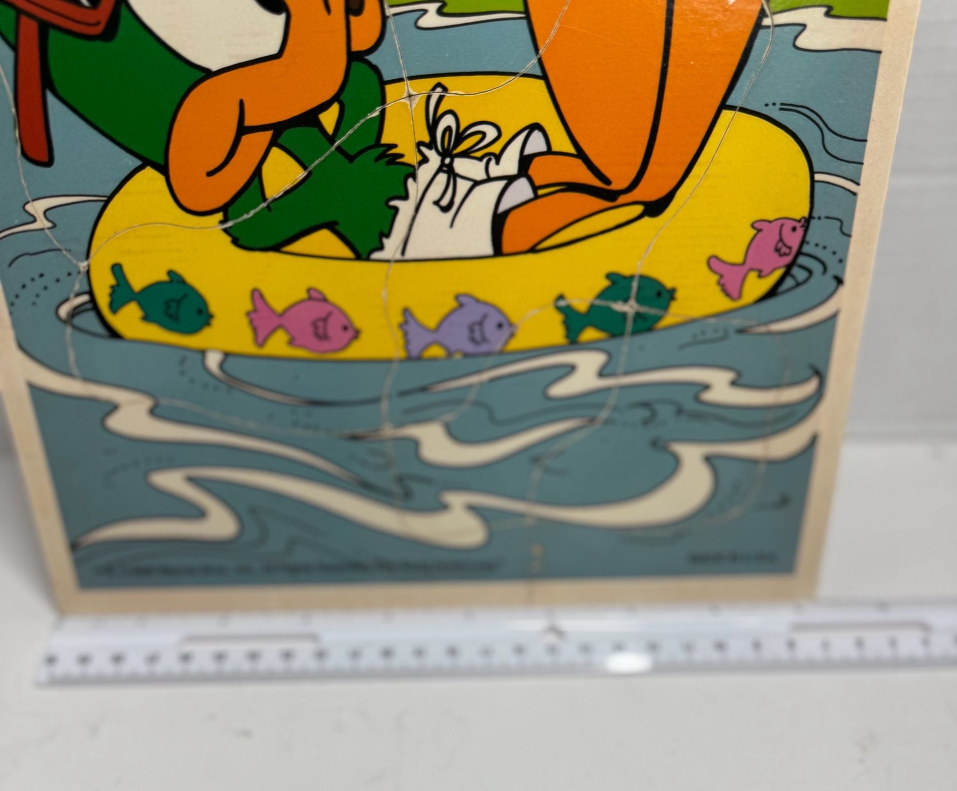 Playskool Plucky Duck 205-03 Wooden Inlay Puzzle 8 Pieces Tiny Toons 2