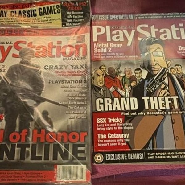 Official U.S. PlayStation Magazine Lot Grand Theft Auto 3 Medal of Honor