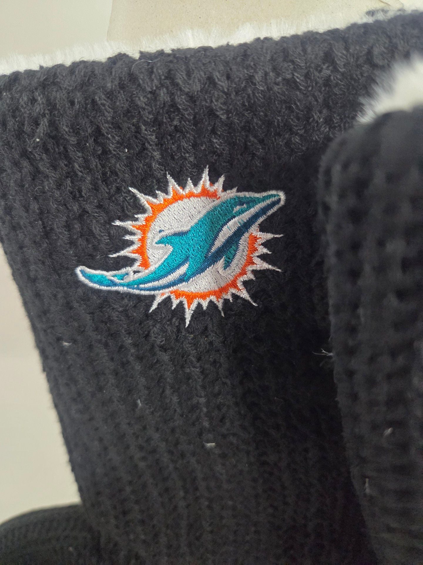 NFL Miami Dolphins Knit Button Boots Black 4