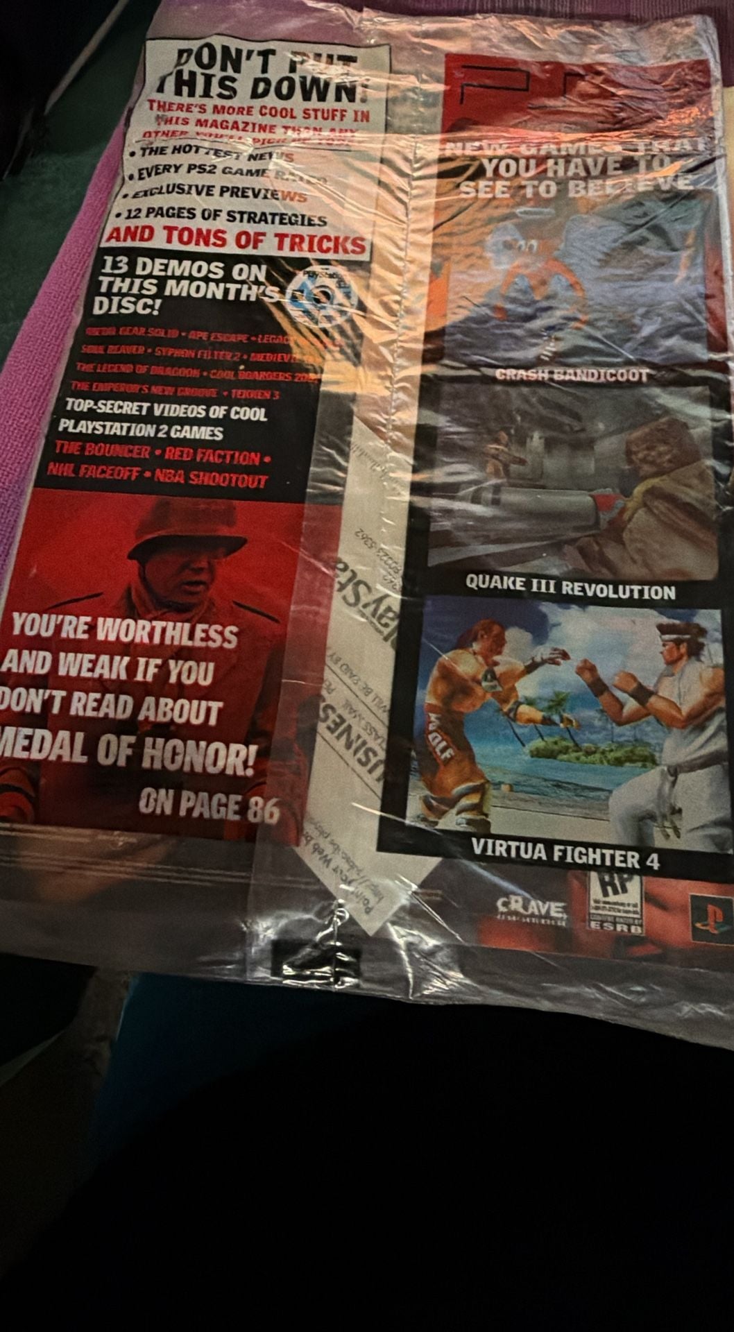 Official U.S. PlayStation Magazine Lot Grand Theft Auto 3 Medal of Honor 7