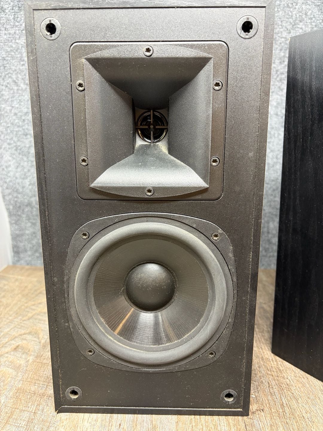 KLIPSCH SYNERGY SB-1 BOOKSHELF SPEAKERS BLACK PAIR 8-OHMS 75 WATTS TESTED WORKS 4