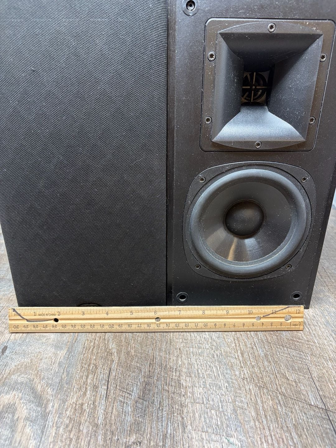 KLIPSCH SYNERGY SB-1 BOOKSHELF SPEAKERS BLACK PAIR 8-OHMS 75 WATTS TESTED WORKS 14