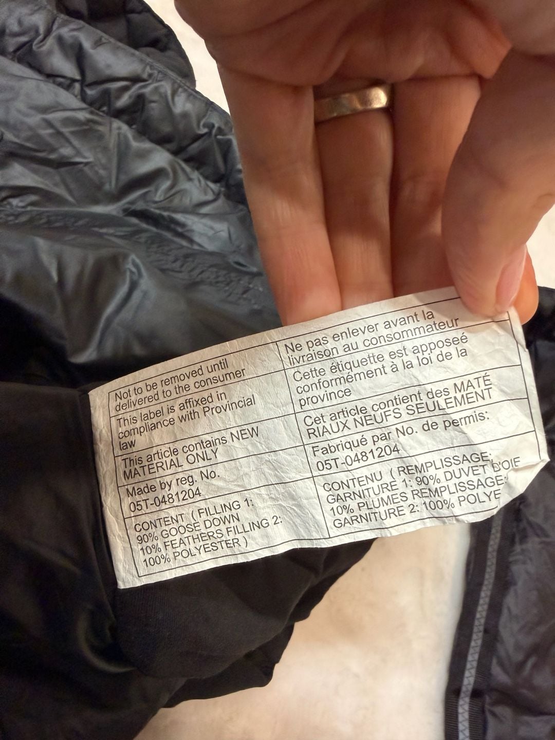 Lululemon What The Fluff Puffer Jacket Size 8 Black Goose Down Fill 7