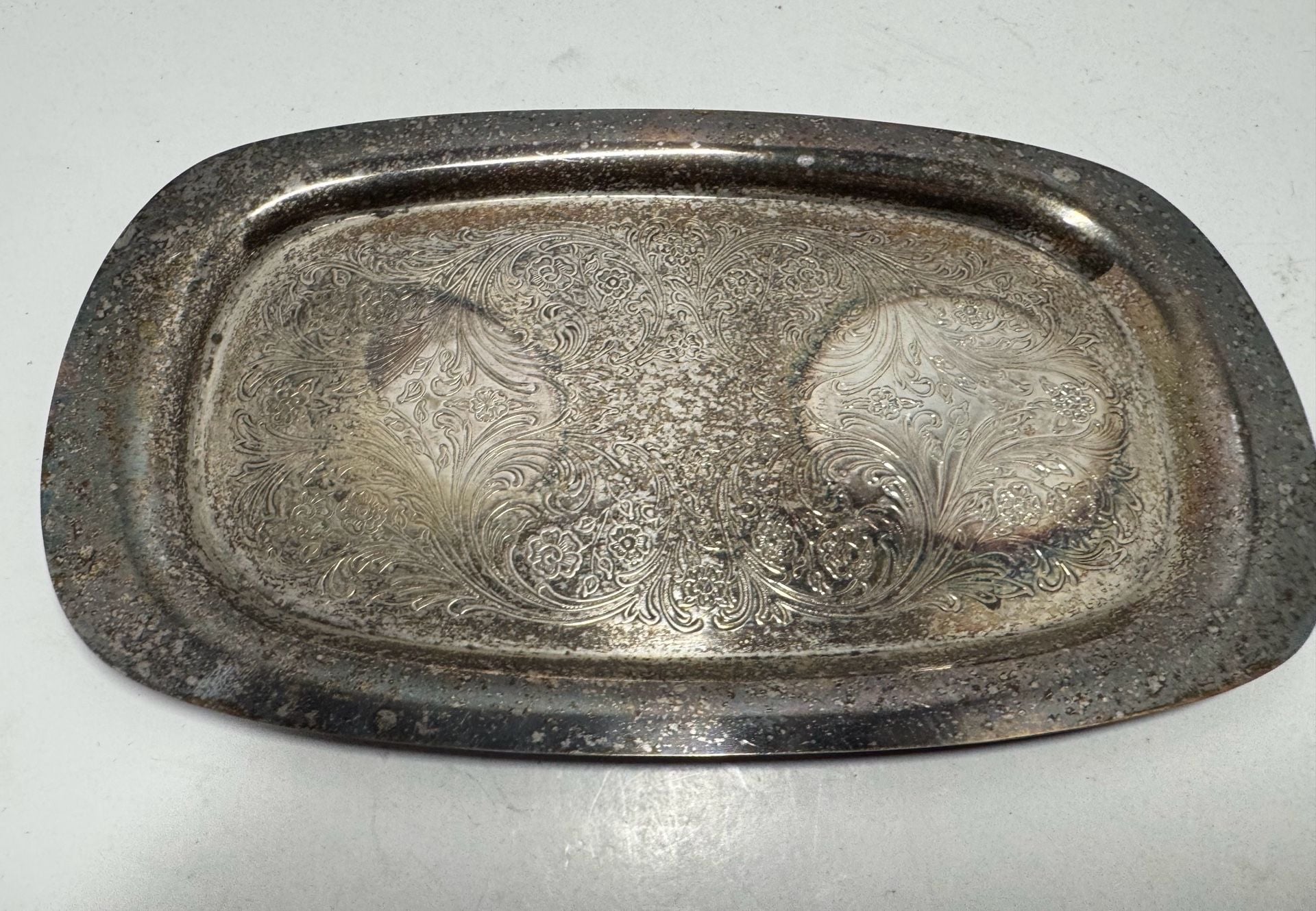Wm. Rogers Silverplate Sugar Bowl Creamer & Tray Set 10