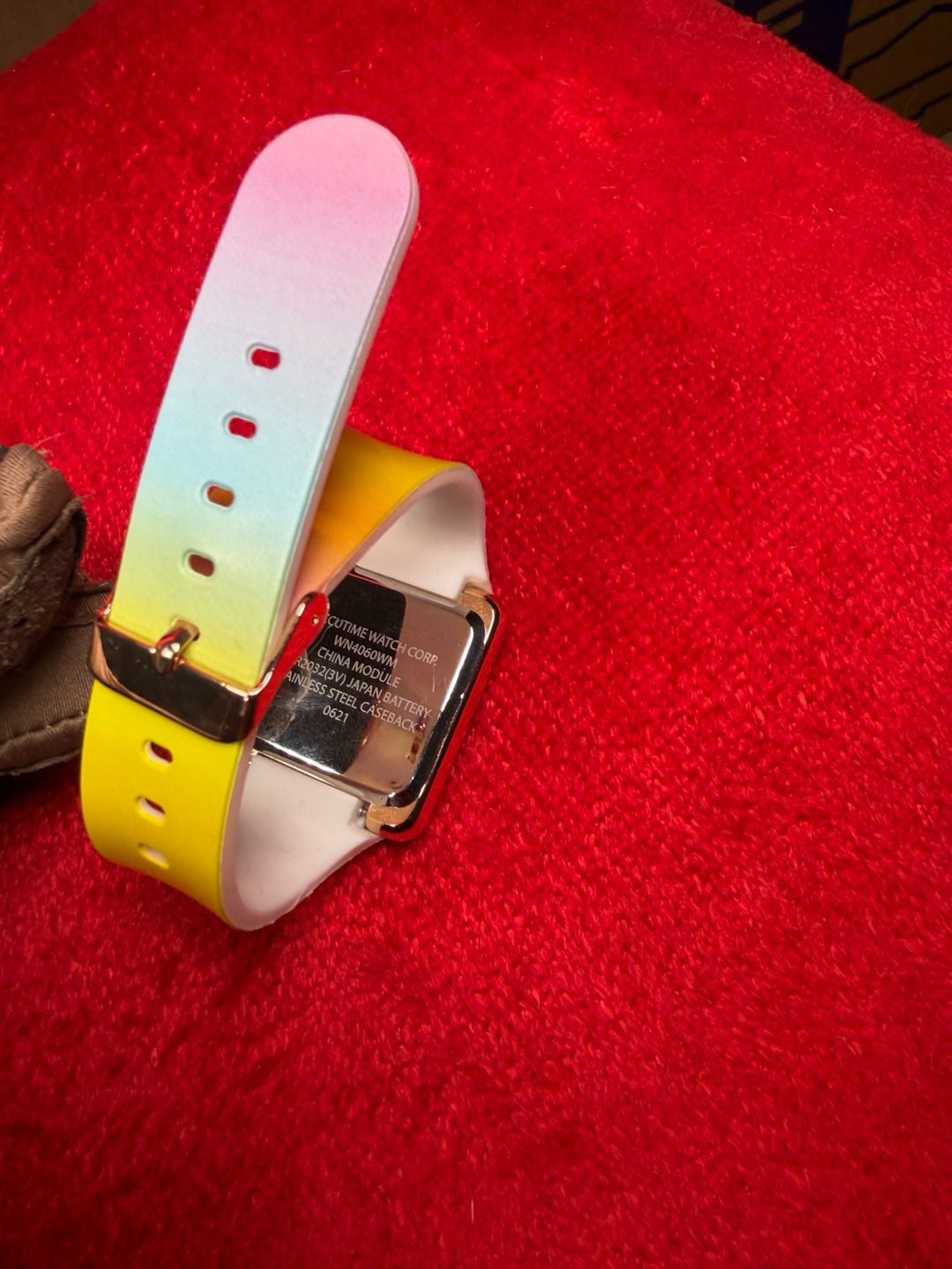 Scutime Digital Watch Rainbow Silicone Strap 2