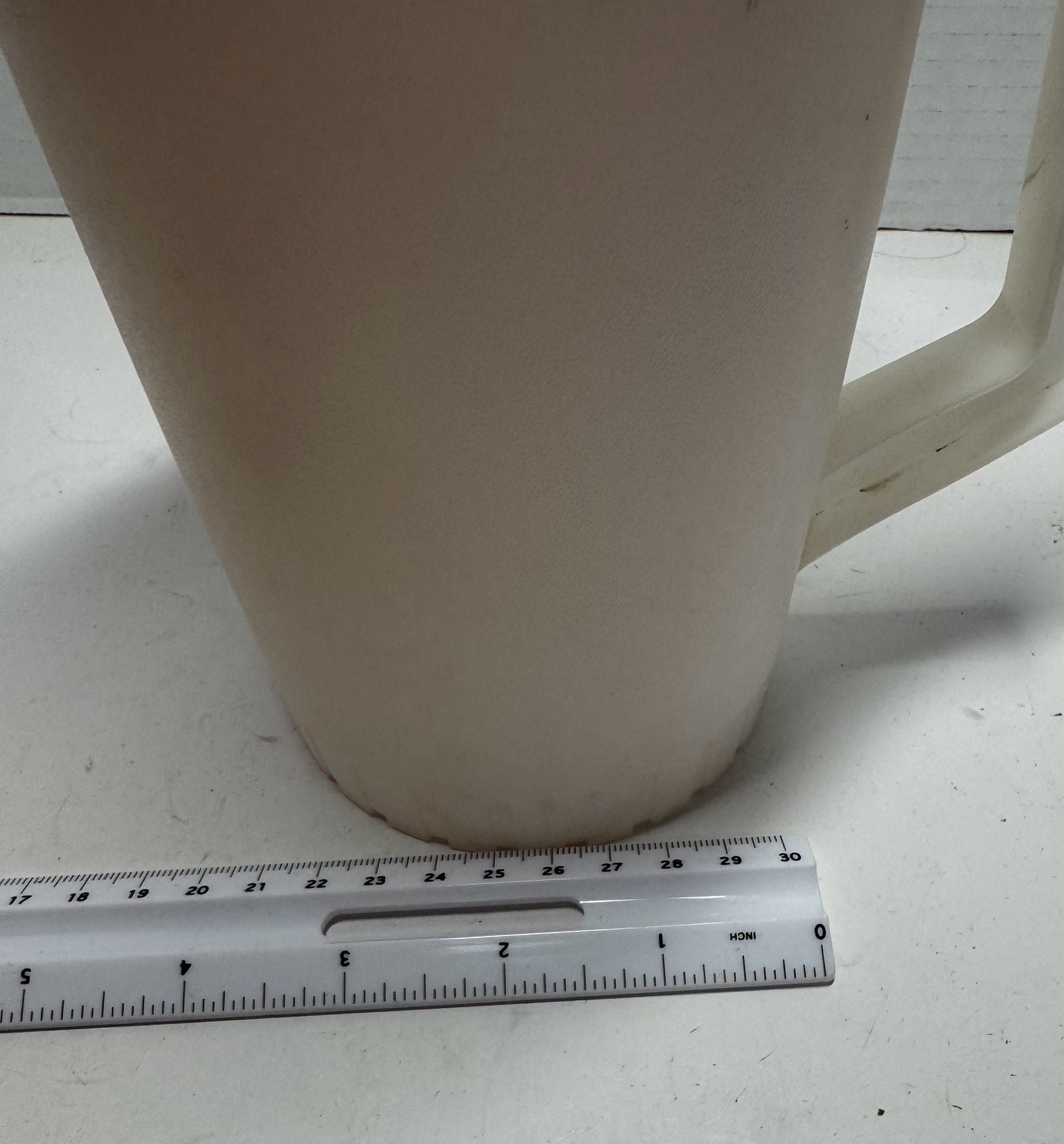Tupperware Vintage White Plastic Pitcher With Red Lid 4