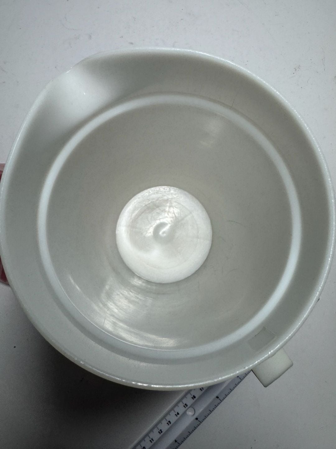 Tupperware Vintage White Plastic Pitcher With Red Lid 5